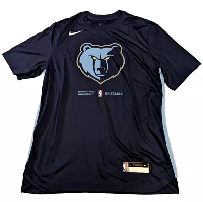 Nike Memphis Grizzlies Dri-FIT 2022-23 Team Issued Shirt Mens L Navy DN6386-419 • $79.99