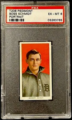 1909-11 T206 PSA 6 Boss Schmidt Piedmont 350 **Low Pop Only 7 Higher!!** • $1150