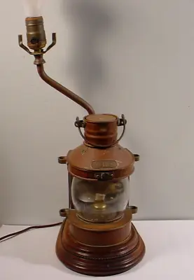 Vintage Masthead Nautical Kerosene Lantern Electric Table Lamp Knob Creek • $55