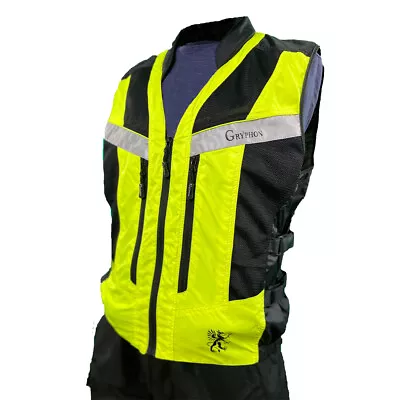 Gryphon Turbulance Hi-Viz Reflective Safety Mesh Motorcycle Vest *Adult Sizes* • $33.99