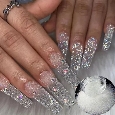 1Box DIY Caviar Beads Crystal Mini Glass Ball Rhinestone Nail Art Manicure Decor • $2.99