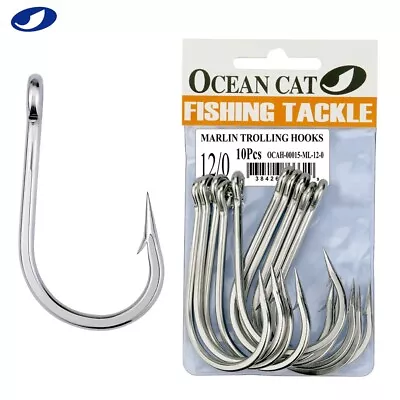 OCEAN CAT Marlin Assist Trolling Bait Hooks Stainless Steel Saltwater Fishing • $21.69