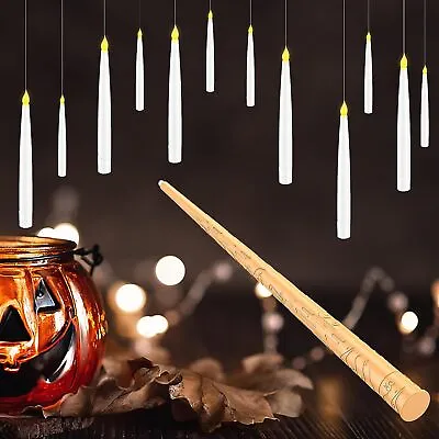 12 Candles With Magic Wand Remote Halloween Decor 6.6  Floating Battery Operated • $55