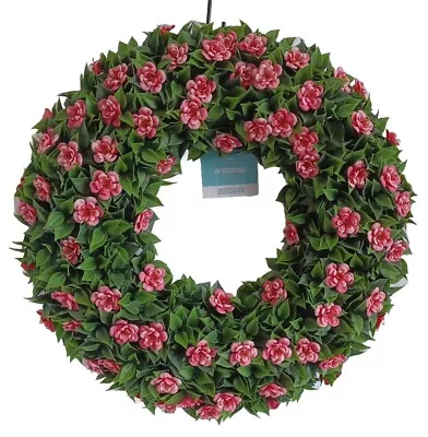Martha Stewart Topiary Kissing Wreath Fern & Pink Gardenia Spring Summer 22  • $79.99