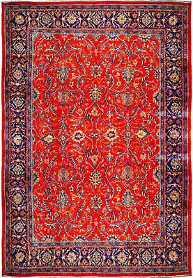 Harooni Rugs 9x13 Hand Knotted Worn Semi-Antique Shah Abbasi Rug B-74685 • $1575