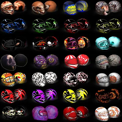 Skullskins Full Face Motorcycle Helmet Cover Skin AND Visor Shield Sticker • $48.95