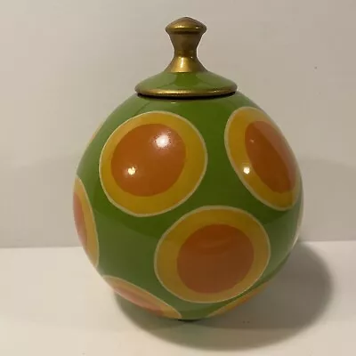 Toyo Next Jill Rosenwald Modern Polka Dot Decorative Vase Jar Signed • $30