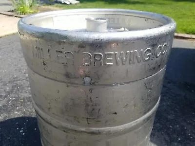 Miller Brewing Company Beer Keg Used Empty Stainless Steel Barrel 7.75 Gallons • $199.99