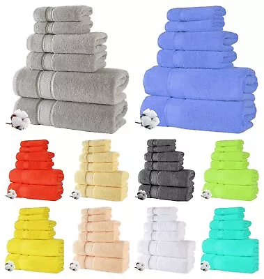 Luxury Bath Towels 800GSM 100% Egyptian Cotton Soft Face Hand Jumbo Bath Sheets • £85.70