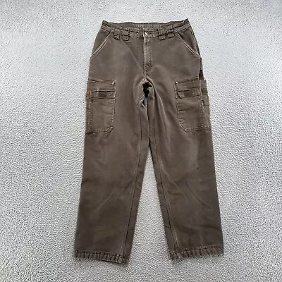 Duluth Trading Flex Fire Hose Mens Lined Cargo Carpenter Work Pants 32x32 Read • $17.99