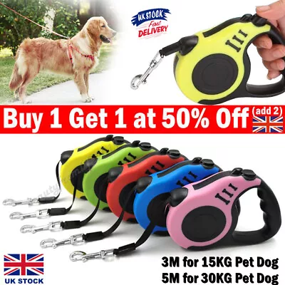£2.99 • Buy Dog Leash Durable Retractable Extendable Lead Puppy Walking Strong Running.Leads