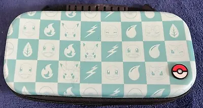 Nintendo Switch Lite - Pokémon Green & White Checkerboard Pattern Travel Case • $5