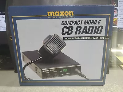 Vintage 1990’s Maxon Compact 40 Channel Mobile CB Radio MCB-30 *New Sealed Packs • $48