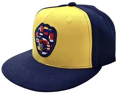 Milwaukee Brewers Hat World Country Flags MLB Baseball Cap Snapback One Size Fit • $4.99