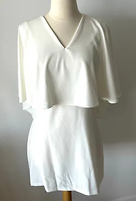 Hazel Portugal- White Cape Dress - Size 1 - New Never Worn • $30