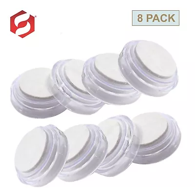 £4.99 • Buy 8x LARGE CLEAR  CASTOR CUPS Carpet/Floor Chair Furniture Protectors Caster