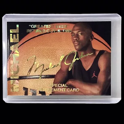 93-94 MICHAEL JORDAN Sports ONE OF 15000 Greatest Ever Gold Retirement NM-MT • $0.99