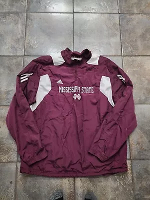 Mississippi State Bulldogs XL Adidas Scorch Clima Proof Quarter Zip Jacket • $20