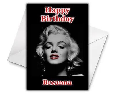 MARILYN MONROE Personalised Birthday Card - Marilyn Monroe Greetings Card • £2.99