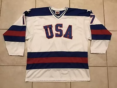 Jack O'Callahan Team USA Hockey Miracle On Ice 1980 Hockey Jersey K1 Mens XL • $119.95