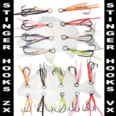 18x Stinger Hooks Metal Vibes Fishing Lures Jigs Crankbait Bass Bream Assist • $19.95