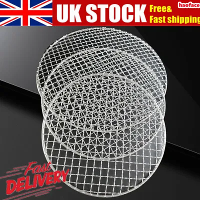 BBQ Grill Grate Grid Wire Mesh Rack Cook Nets Replacement Stainless Steel -Round • £10.69