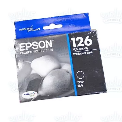Genuine Epson 126 Black Ink WF3520 WF3540 WF7010 WF7510 WF7520 (Retail Box) • $15.99