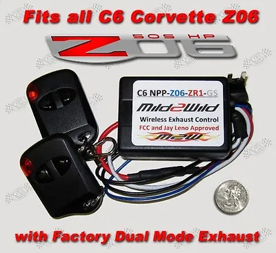 2006 - 2013 C6 Z06 Corvette Mild To Wild NPP Exhaust Control - FREE USA Shipping • $69.95