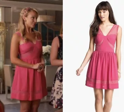 Max And Cleo Womens Cocktail Pink Mesh Cut Out Sleeveless Dress - Hart Of Dixie • $31.99