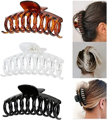 £6.49 • Buy Women Girls Large Hair Claw Clamps Clips Butterfly Claw Clamp Hair Accessories