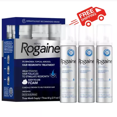 Rogaine Foam Hair Loss & Regrowth Treatment 5% Minoxidil 3-Month Supply • $38.99