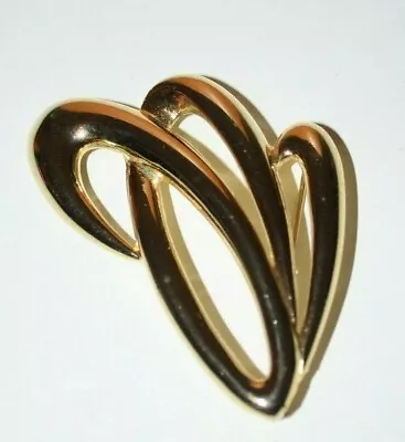 M Jent M.Jent Signed Yellow Gold Tone Brooch Scarf Pin Costume Jewelry • $7.53