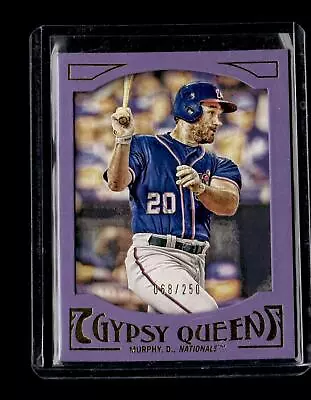 2016 Topps Gypsy Queen Framed Purple #56 Daniel Murphy #/250 • $2.99