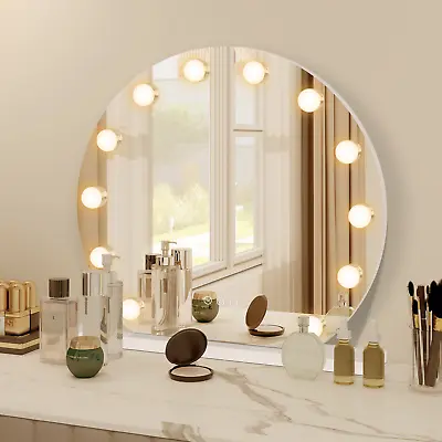 Hollywood Makeup Mirror 12 LED Lights Vanity Table Mirror 3 Color USB Charging • £48.99