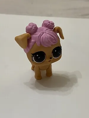 L.O.L Surprise Pet Dog Puppy Toy Pink Hair Flexible Neck And Legs Small Cute • £1