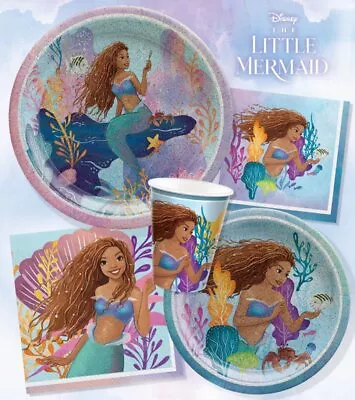 The Little Mermaid Ariel Birthday Party Supplies Bundle Little Mermaid Plates... • $38.99