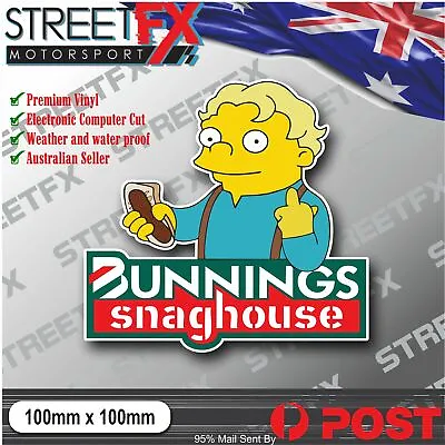 $4.79 • Buy Bunnings Snaghouse Sticker Decal Aussie Straya 4x4 Car Ute Illest YTB Funny