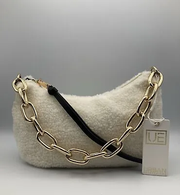 NWT Urban Expressions Mesa Sherpa Gold Chain Purse Convertible Crossbody Bag New • $47.99