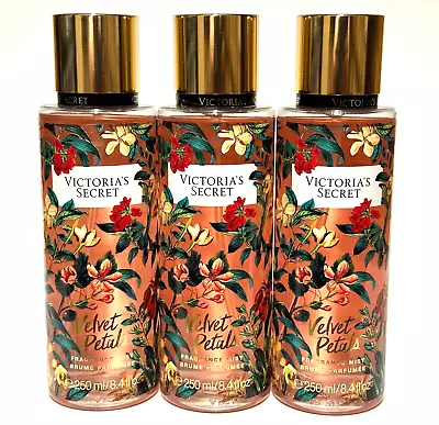 New 3 Victoria's Secret Velvet Petals Fragrance Mist Body Spray 8.4 Oz Perfume • $27.95