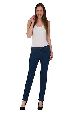 £15.49 • Buy Ex M&S Ladies Denim Jeans Women's Straight Leg Stretch Pants Trousers Size 8-24