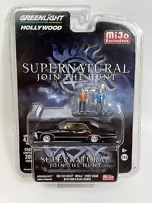 Supernatural 1967 Chevy Impala Sam Dean Figures 1:64 Greenlight 51206D • $85.09