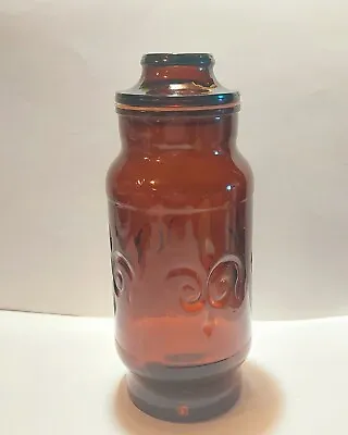 Vtg 1970s Borden Cremora Amber Colored Glass Jar With Lid • $10