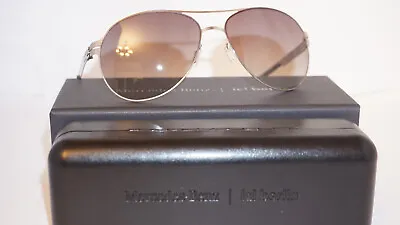 IC Berlin New Sunglasses IC BERLIN Aviator Mercedes MB 02 Silver Brown 58 14 135 • $257.99