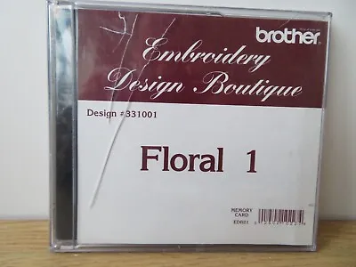 Brother Embroidery Card Floral 1 Complete With Colour Chart & Templates • £28