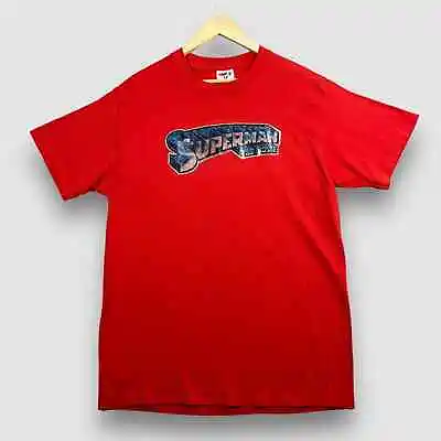 Vtg 1978 Tee Jays Mens XL Solid Red Superman The Movie Graphic T-Shirt • $13.49