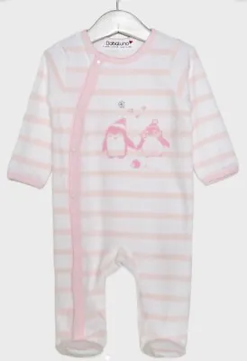 Minoti / Babaluno Soft Fleece Baby Girls Suit *sizes 0/3 Months To 9/12 Months* • £5.99