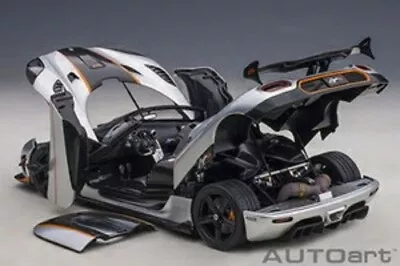 AUTOart Koenigsegg Agera RS (Metallic Silver/Carbon Black) [79024] 1/18 JDM • $296.99