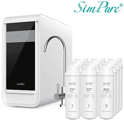 SimPure Q3-600GPD 7Stage Tankless Reverse Osmosis Water Filter System Under Sink • $349.99