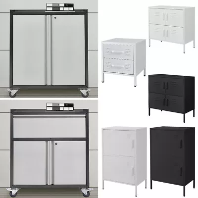 Office Filing Cabinet Metal Locker Adjustable Shelves Bookcase Storage Cupboards • £69.95