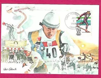 USA 1984 FDC Maximum Card #84-2 - OLYMPICS Cross Country Ski - Cds LAKE PLACID • £2.04